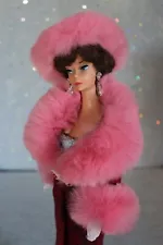 AllforDoll Mink fur COAT for 11.5 -12" Barbie Silkstone Vintage Fashion Royalty