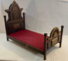 Vintage Antique Wood Doll Bed 23" Long