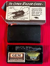 WWII Vintage Gem JR SE Single Edge Safety Razor For US Military unissued in box