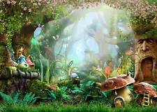 7x5ft Alice in Wonderland Backdrop, Fairy Tale Photo Backdrop, Forest Photogr...