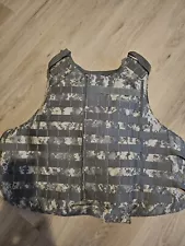 LARGE DIGITAL CAMO BULLETPROOF VEST BODY ARMOR PLATE CARRIER LEVEL III-A