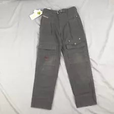 New Vintage Bugle Boy Non-Toxic Cargo Pants Jeans Gray Boys Size 5 Slim