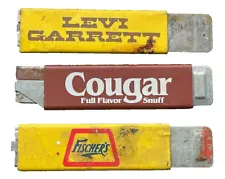 Vintage Tobacco Advertising Box Cutter Razor Knife Blades Levi Garrett Fischer's