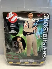 Adult Unisex Ghostbusters Jumpsuit w/ 4 Patches & Inflatable Proton Pack LARGE