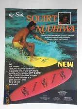 1978 David Nuuhiwa surfing surfer print ad Squirt surfboards Surfn Sun surfer