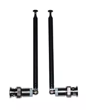 2 PCS Telescopic Antennas w/ BNC Connectors for Portable Radio Scanner VHF UHF