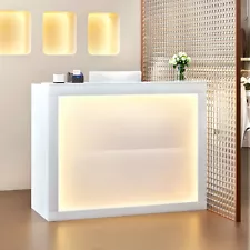 Office LED Reception Desk with Counter Salon Retail Checkout Counter Front Desk