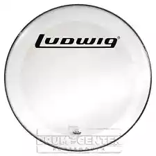 Ludwig Bass Drum Logo Head : 26" Powerstroke 3 Smooth White w/Block Logo