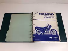 1978-82 CX500C D Custom Deluxe Honda OEM Service Manual Repair Shop Green Binder (For: More than one vehicle)