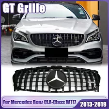 Black GT Grille For Mercedes Benz CLA-Class W117 13-19 CLA180 CLA200 CLA45 AMG (For: 2014 Mercedes-Benz CLA45 AMG)