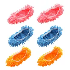 6 Pcs Floor Cleaning Slippers Sweeping Slippers Mopping Shoe Cover