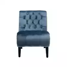 New ListingBlue Velvet Accent Chair, Tufted Button Living Room Sofa Chair, Ergonomic Chair,