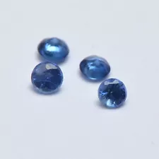 Natural Blue Sapphire 5mm Round cut Untreated Loose Gemstone for sale 8 Pieces