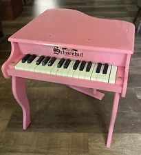 Schoenhut Piano Pink Mini Baby Grand Piano 30 Keys Works Plays Kids Girl Toddler