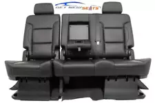 Chevy Suburban Rear Seats 70/30 Split Yukon XL Bench Seat Black Leather 2020-15