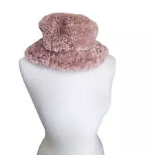 MIXIT Faux Fur Bucket Hat Women's Pink One Size Boho Cozy Preppy Punk Festival