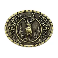 Vintage Style Enamel Elk Belt Buckle