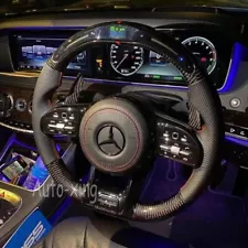 Carbon Fiber Steering Wheel with LED For Mercedes Benz AMG W204 W205 C63 C43