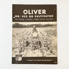 Oliver Tractor No 895 QD Cultivator for Cletrac HG-68 Brochure