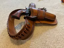 Custom Gun Belt And Holster for Ruger Vaquero .357 Cowboy Action