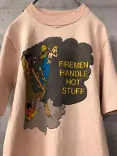 [Japan Vintage T-shirts] Fireman Handle Hot Stuff American Comic Illustration Lo