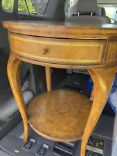 Sale! Wood Table. Solid Wood End Table With Storage. Maitland-smith