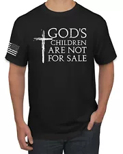 Gods Children Are Not For Sale Cross Men Graphic Tshirt