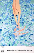 The Diver - 1972 David HOCKNEY Poster Swimming Pool Splash Pop Art Vintage repro