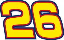 NEW FOR 2023 #26 Ricky Bobby Sticker Decal - SM thru XL - Various colors