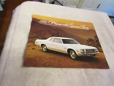 Vintage 1976 Plymouth Grand Fury OEM Dealer New Car Sales Brochure NOS