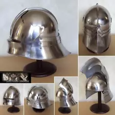 German Helmet European Close helm Armour Costume with Stand BEST ITEM FOR SALE