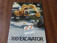 JOHN DEERE SALES ADVERTISING BROCHURE FOR - 70D EXCAVATOR