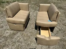 VILLA RV Ultraleather TAN Euro Dinette Booth bed Boat Motorhome seats coach