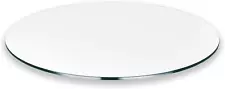 Pro Safe Glass 10" Round Tempered Glass Table Top 3/8" Thick Flat Edge - Clear