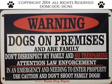 Metal Warning Dogs Sign For FENCE ,Beware Of Dog 8"x12" guard dog