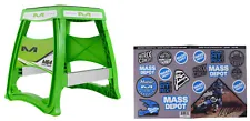 Matrix Concepts M64 Elite Stand w/ Anti-Flex Support for Dirt Bikes (Green)