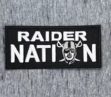 LAS VEGAS RAIDERS EMBROIDERED IRON ON PATCH 2.00” X 4.25” FREE SHIPPING