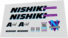 1990 Nishiki Ariel black DECAL SET