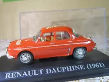 616Y Rare IXO Altaya Renault Dauphine Orange 1961 Publicité Castrol 1:43 + Boite