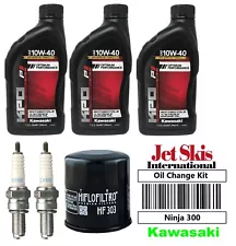 For Kawasaki Ninja 300 Ninja EX 300 A B Oil Change Kit Oil Filter NGK CR8E Plugs