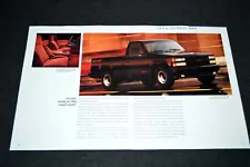 1991 CHEVY SS 454 TRUCK ORIGINAL DEALER INFORMATION PRINT AD 91 C1500 SS454