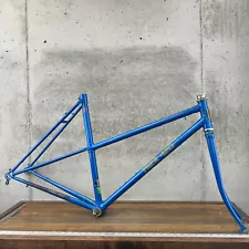 Vintage Trek 420 Frame Set 53 cm Step Through Mixte Steel 80s 126 Blue Small A3