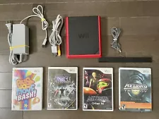 Nintendo Wii Mini Red Metroid Prime Trilogy Steelbook Other M Bust A Move Bash