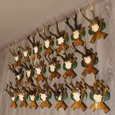 20 deer antlers on carved trophy plaques trophy sign board for wall decoration