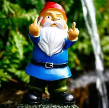 6" Height Garden Gnome Naughty Ornament Home Middle Size Statue Resin Dwarf US