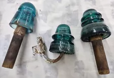 Railroad Green Aqua Glass Insulators