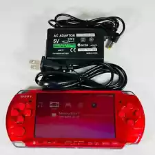 Sony PSP-3000 Handheld Console (Radiant Red) 32GB & Charger - USA Seller