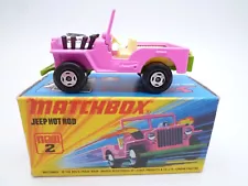 VINTAGE MATCHBOX SUPERFAST No.2e JEEP HOT ROD IN ORIGINAL BOX 1971