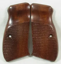 New, wood checkered grips for CZ 75 Compact 85 Compact,CZ 75D, 85D