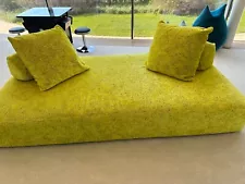 Yellow Designer Couch from Edra, Used but in perfect condition. Includes pillows